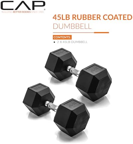 CAP Barbell Coated Dumbbell Weight | Multiple Options Pairs & Sets