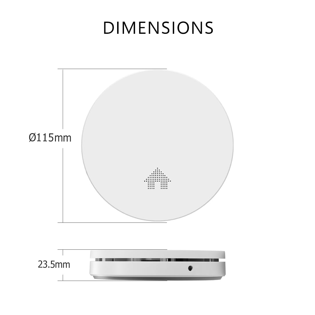 ELRO FS4610 ultra-slim smoke detector with 10-year battery and warranty STIWA 'Gut' & Q label - DIN EN14604, white, 1 piece