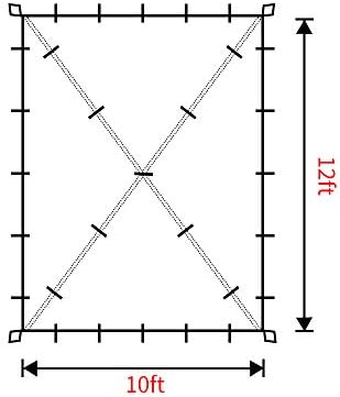 Gold Armour Rainfly Tarp Hammock, Premium 14.7ft/12ft/10ft/8ft Rain Fly Cover, Waterproof Ultralight Camping Shelter Canopy, Survival Equipment Gear Camping Tent Accessories (OD Green 12ft x 10ft)