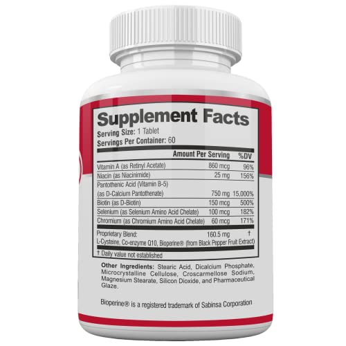 Acnetame Acne Pills- Acne Tame Supplement- Clear Skin Vitamins Pill for Oily Skin Treatment, Hormonal Blemishes, Anti Spots & Cystic Acnes Supplements for Women, Men, Teens & Adults- 60 Oral Tablets