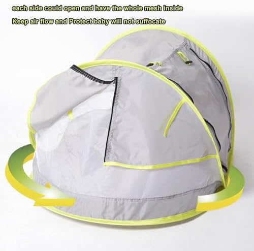 Poray Portable Baby Beach Tent with UPF 50+ Sun Shelter,Mosquito Net and Sunshade, Ideal Pop Up Kids Travel Tent with Carry Bag & 2 Stakes,Outdoor Indoor Play and Sun Protection
