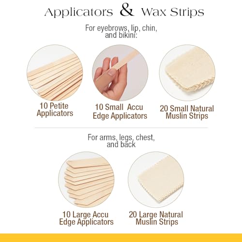 GiGi Student Starter Waxing Kit - All-Purpose Honee Hair Removal Wax Kit with Wax Warmer, Pre & Post Care, Muslin Strips, and Applicators - At-Home & Salon Use for Face, Body, Arms, and Legs