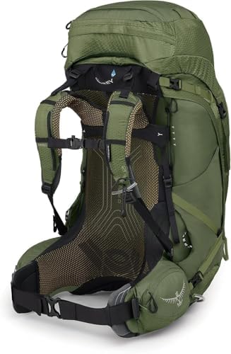 Osprey Atmos AG 65L Men's Backpacking Backpack, Mythical Green, S/M