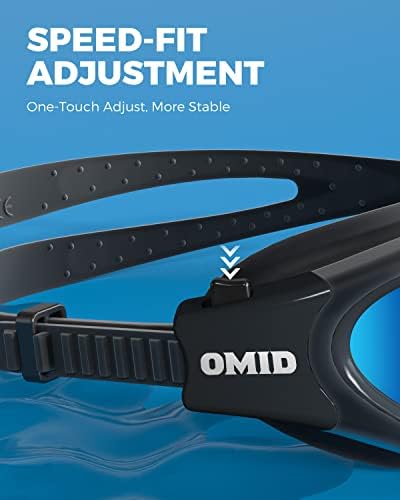 OMID Swim Goggles, P2 Polarized Swimming Goggles for Men Anti-fog Goggles Swimming for Adult Women
