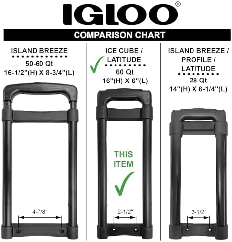Igloo Replacement Telescoping Handle for Ice Cube and Latitude 60 Qt Wheeled Cooler