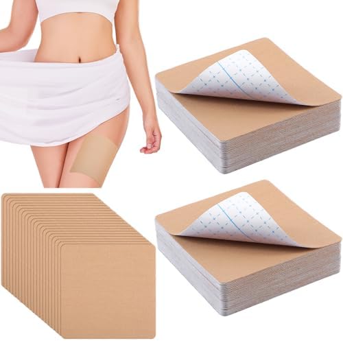 50 Pcs Thigh Lift Tape Waterproof Tummy Lifting Body Tape Elastic Anti Chafing Friction Adhesive Patches for Women Inner Thigh Sagging Loose Skin Flat Stomach Back Fat Belly