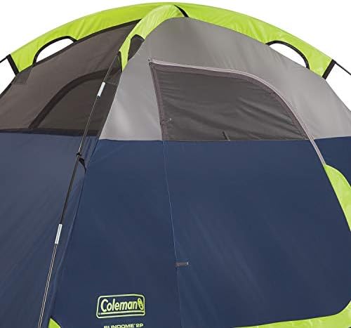 Coleman Sundome Camping Tent with Rainfly, 2/3/4/6 Person Tent Sets Up in 10 Mins, Weatherproof Shelter for Camping, Festivals, Backyard, Sleepovers, & More