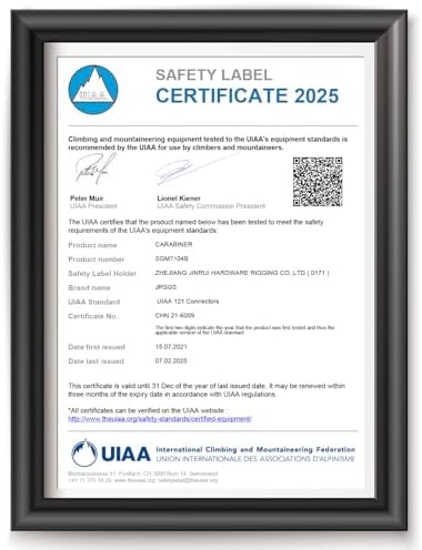 25KN Locking Climbing Carabiner Clips, UlAA Certified Rockclimbing Carabiner,Heavy Duty Carabiners Equipment,Large SizeCarabiner for Climbing, Rappelling,Hunting and Rescue