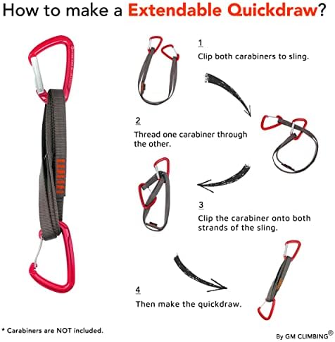 GM CLIMBING 16mm Nylon Sling Runner 22kN / 4950lbf CE UIAA Certified