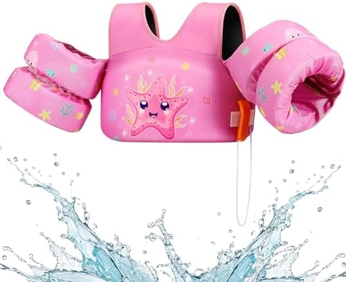 HeySplash Swim Vest for Kids, Toddler Pool Floaties Fit 20-50/70 Lbs, Children Swimming Vest with Adjustable Strap, Swim Jacket Water Wing Arm Float, Puddle Sea Beach Boat Jumper Boy Girl Baby