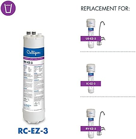 Culligan RC Change Advanced Water Filtration Replacement Cartridge, 500 Gallons, EZ-3 (Better), Color