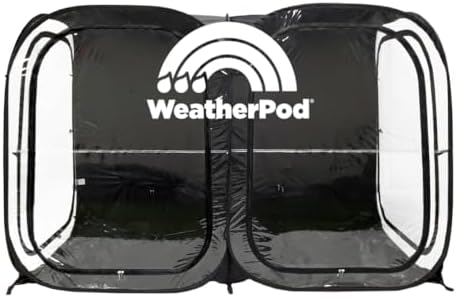 WeatherPod® The Original Shark Tank Side-by-Side™ 2-4 Person Pop-Up Pod - Stay Warm, Dry, and Out of The Sun - Weather Pod for Sports, Rain, or Wind - Simple to Set Up and Tear Down