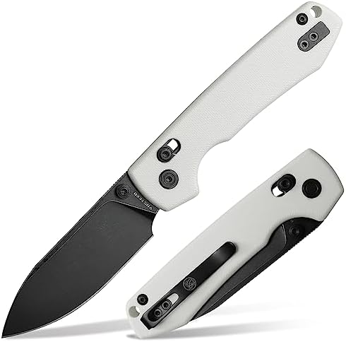 Vosteed EDC Knife, Lightweight Folding Pocket knife with Clip for Men and Women, Sharp Crossbar Lock Knife with 3.25" Sandvik 14C28N Steel Blade, G10 Handle for Camping, Hiking - Raccoon