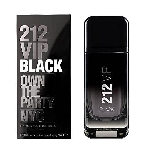 Carolina Herrera 212 VIP Black for Men Eau De Parfum Spray, 6.8 Ounce