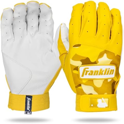 Franklin Sports MLB Youth Batting Gloves - Digitek Camo Baseball + Softball - Premium Leather - Many Sizes + Colors - Youth