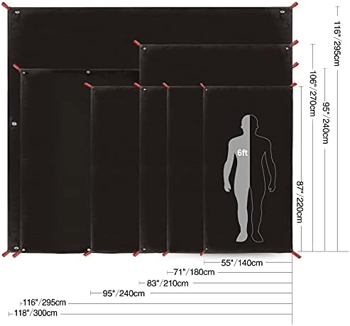 REDCAMP Ultralight Tent Footprint, PU 2000 Waterproof Camping Tent Tarp with Drawstring Carrying Bag, Waterproof Camping Tarp for Outdoor Hiking Camping