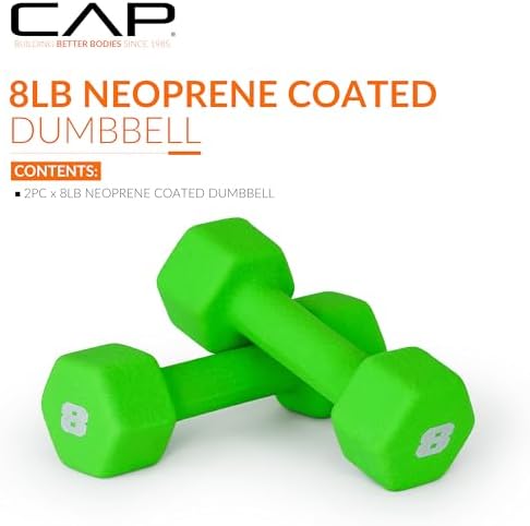 CAP Barbell Neoprene Dumbbell Weights Pairs & Sets | Multiple Colors
