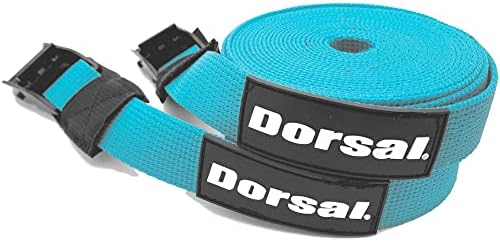 DORSAL Surfboard Kayak SUP Surf Roof Rack Tie Down Straps 15 FT (2) Black