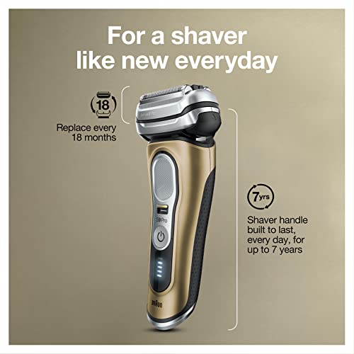 Braun Series 9 Pro 9419s Electric Shaver for Men, Wet & Dry Shave, Shaving Kit with 4+1 Head with ProLift Trimmer