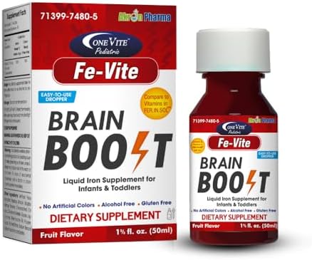 Pediatric FE-Vite Drops | Liquid Iron Supplement | 50ml, 1.66 Fl Oz (Pack of 1)