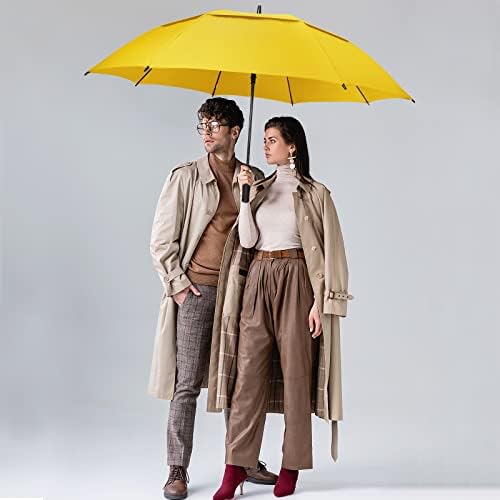 ZOMAKE Automatic Open Extra Large Golf Umbrella 51/54/62/68 Inch, Double Canopy Vented Windproof Oversize Stick Umbrellas for Rain