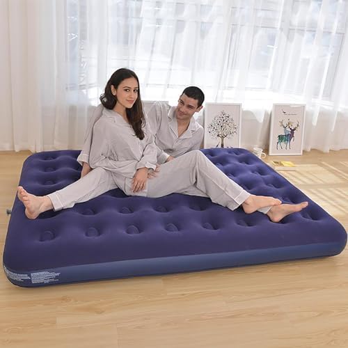 DIMAR GARDEN King Size Camping Air Mattress Inflatable Bed with Pillow,Include Hand Pump