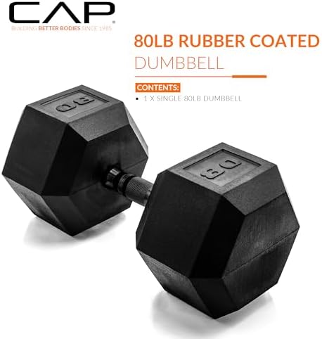 CAP Barbell Coated Hex Dumbbell Weight | Multiple Options