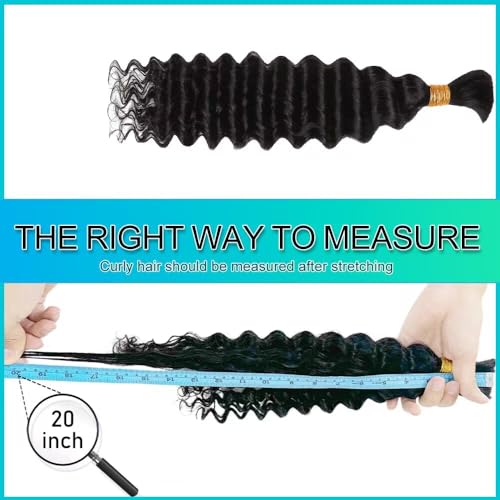 Human Braiding Hair 18 Inch 6 Bundles Human Hair Braiding Hair No Weft Deep Wave Bulk Human Hair for Braiding Hair Extensions for Boho Braids Wet and Wavy 150g P4/27#