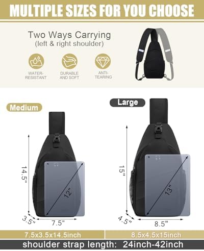 Crossbody Bags for Women Men Trendy Sling Bag Bakpack Casual Chest Bag with Convertible Shoulder Strap