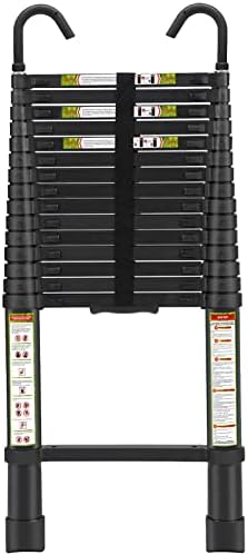 Telescopic Ladder, 20.34FT RIKADE Aluminum Telescoping Ladder with Stable Hook and Non-Slip Feet, Portable Extension Ladder for Household and Outdoor Working 330lb Capacity
