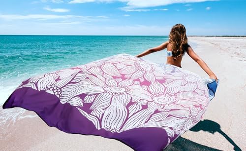 Beach Blanket Waterproof Sandproof Extra Large Beach Mat 79" X 83"/120"x108"for 1-8 Adults Quick Drying Durable Outdoor Picnic Mat for Beach Travel Camping Hiking