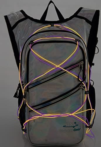 Hydration Backpack Pack with Cool Lights, 2L Water Bladder, Lightweight Bag for Running, Hiking, Bike, Climbing, Music Festival Essential, and Rave