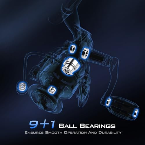 KastKing Centron & Centron Lite Spinning Reels, Freshwater and Saltwater Spinning Fishing Reel, Up to 17.5Lbs Max Drag, 5.2:1 Gear Ratio, Ultra Smooth Powerful, CNC Aluminum Spool, 9+1 BB Light Weight