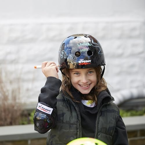 Wipeout Dry Erase Helmet for Kids– Skateboard, Bicycle, Scooter, Inline & Roller Skating