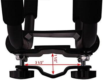 TMS Kayak Roof Racks for 2 Kayaks - Dual Universal Fit Carriers Include Two Sets of Straps for Cars, Trucks and SUVs - Easy to Mount J-Bar Style Carriers for Kayaks Canoes Paddleboards and Surfboards