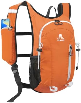 Small Hiking Backpack with Front Phone Holder, Packable Back pack with Chest and Waist Strap, Lightweight Daypack for Women Men