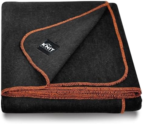 Large Military Wool Blanket - Warm & Thick Emergency Survival Blanket Great for Camping, Outdoors, Sports Events, Picnics, 4.5 lbs, 64" x 88" (Charcoal)