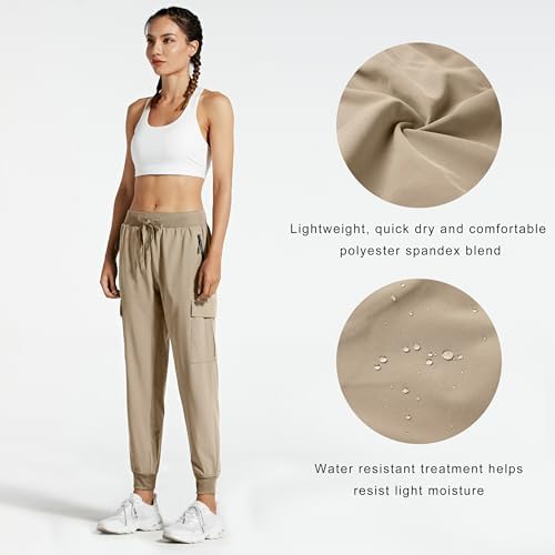 Libin Women's Cargo Joggers Lightweight Quick Dry Hiking Pants Athletic Lounge Casual Travel Petite/Regular/Tall