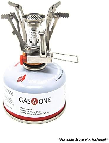 GasOne Camping Fuel Blend Isobutane Fuel Canister 100g (4 Pack)