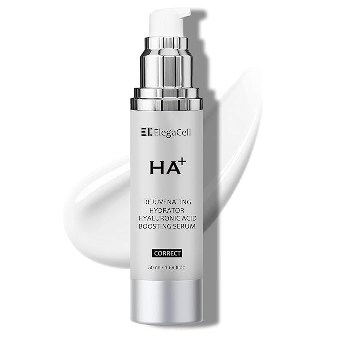 HACIRFE ElegaCell HA+ Rejuvenating Hydrator Skin Hyaluronic Acid Boosting Serum for Face, 1.69 oz Pump,Smooth Fine Lines and Wrinkles,Promotes 24-Hour Moisturization