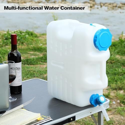 Water Container with Spigot, 5 Gallon Portable Water Storage for Camping (18.5L)
