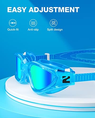 ZIONOR Kids Swim Goggles, G1 MINI UV Protection Anti-Fog Polarized Swimming Goggles for Age 6-14