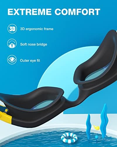 ZIONOR Kids Swim Goggles, G1 MINI UV Protection Anti-Fog Polarized Swimming Goggles for Age 6-14