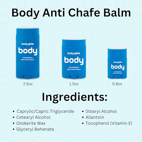Body Glide Original Anti Chafe Balm | Anti Chafing Stick | Prevent Arm, Chest, Butt, Thigh, Ball Chafing & Irritation | Trusted Skin Protection Since 1996 |2.5oz