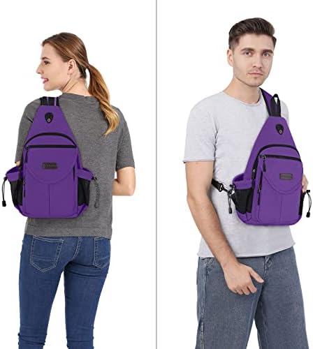 MOSISO Sling Backpack,Canvas Crossbody Hiking Daypack Bag with Anti-theft Pocket