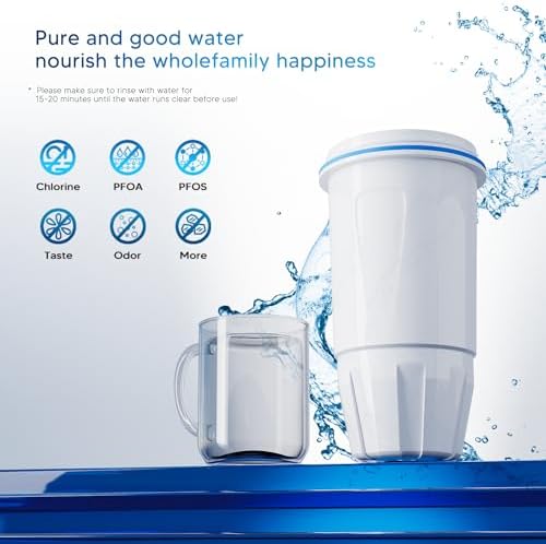 BOGDA 6 Pack Water Filter Replacement Zero, 5-Stage Compatible with Zero Pitcher and Dispenser, Fit for Zero Filter Water Replacement Filters and ZR-001 ZR-017 ZR-004