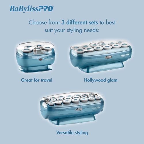 BaBylissPRO Jumbo Hot Rollers, Nano Titanium Hair Styling Tools & Appliances, 12 Count, (Pack of 1) BABNTCHV15