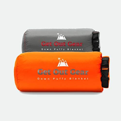Down Camping Blanket - Puffy, Packable, Lightweight and Warm | Ideal for Outdoors, Travel, Stadium, Festivals, Beach, Hammock | 650 Fill Power Water-Resistant Backpacking Quilt