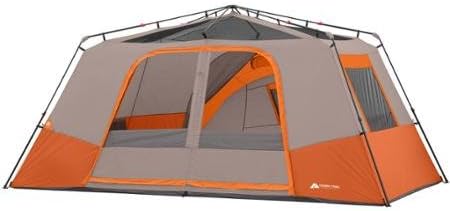 Ozark Trail 11 Person 3 Room 14' x 14' Instant Cabin Tent (Orange)