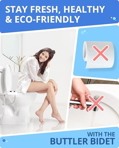 Clear Rear Bidet Attachment for Toilet - Self-Cleaning Dual Nozzle Bidet Toilet Seat with Adjustable Water Pressure - Easy Installation - Hygienic Toilet Accessories